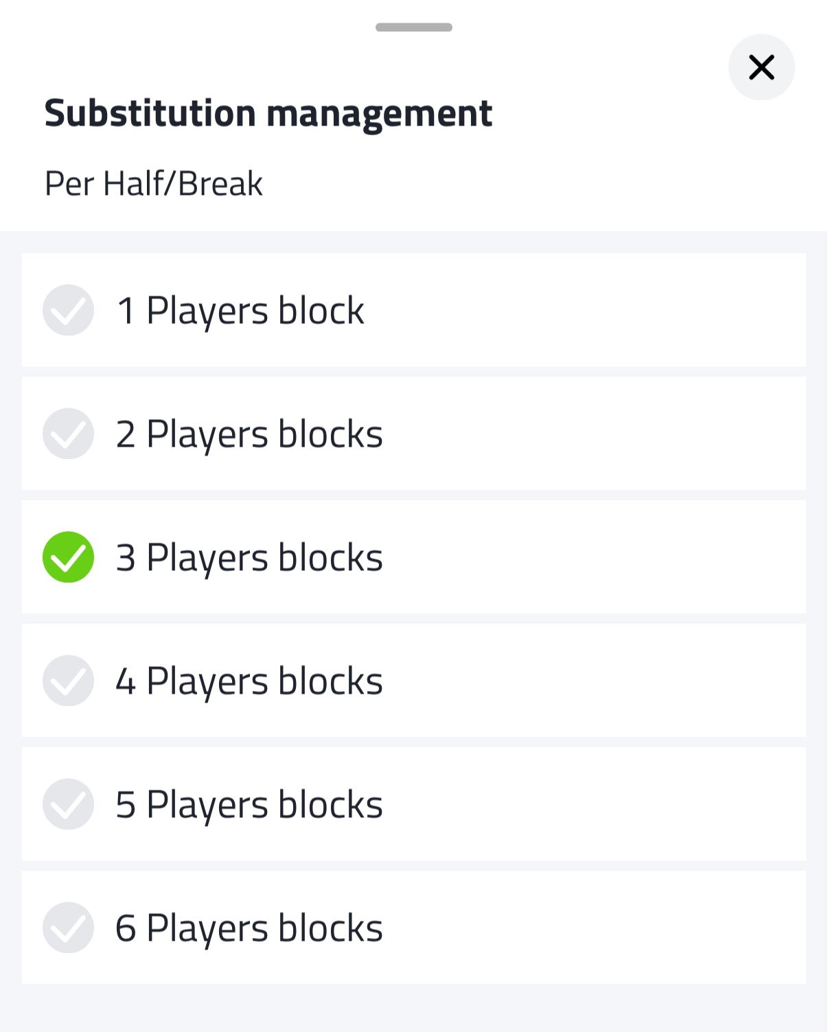 Player blocks picker